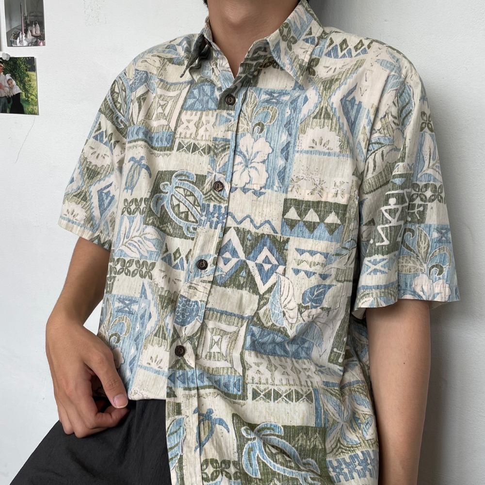 2870 - 빈티지 하와이안 셔츠